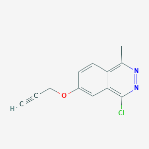 molecular formula C12H9ClN2O B8393417 4-Chloro-1-methyl-6-(prop-2-ynyloxy)phthalazine 