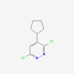 molecular formula C9H10Cl2N2 B8393430 3,6-Dichloro-4-cyclopentyl-pyridazine 