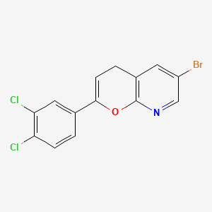 4H-Pyrano(2,3-b)pyridine, 6-bromo-2-(3,4-dichlorophenyl)-