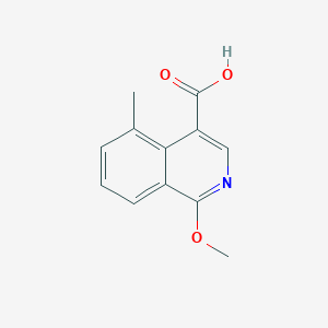 molecular formula C12H11NO3 B8393464 1-Methoxy-5-methylisoquinolin-4-carboxylic acid 