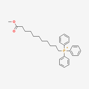 molecular formula C30H38O2P+ B8393467 [10-(Methoxycarbonyl)decyl]triphenylphosphonium 