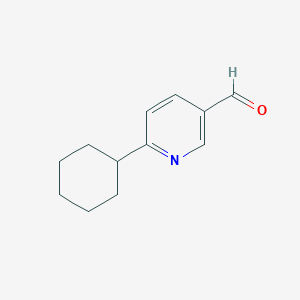 molecular formula C12H15NO B8393495 6-Cyclohexylnicotinaldehyde CAS No. 1241911-42-1