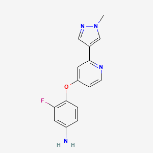 3-fluoro-4-(2-(1-methyl-1H-pyrazol-4-yl)pyridin-4-yloxy)aniline