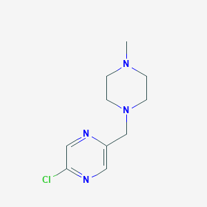 molecular formula C10H15ClN4 B8393525 2-Chloro-5-((4-methylpiperazin-1-yl)methyl)pyrazine 