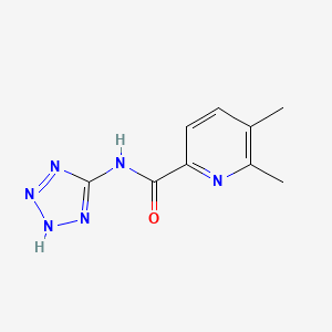 molecular formula C9H10N6O B8393557 N-(5-tetrazolyl)-5,6-dimethyl-2-pyridinecarboxamide 