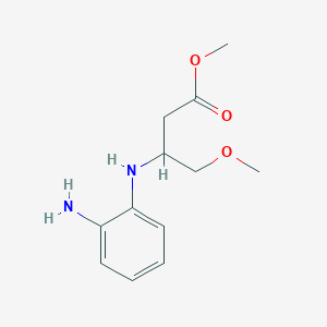 molecular formula C12H18N2O3 B8393567 3-(2-Amino-phenylamino)-4-methoxy-butyric acid methyl ester 