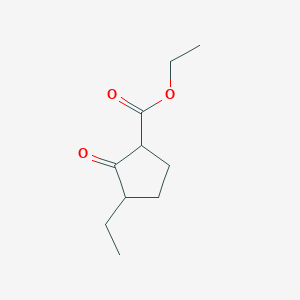 molecular formula C10H16O3 B8393608 2-Ethyl-5-carboethoxycyclopentanone 