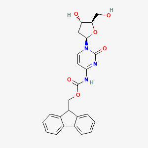 molecular formula C24H23N3O6 B8393613 2'-Deoxy-N-{[(9H-fluoren-9-yl)methoxy]carbonyl}cytidine CAS No. 87424-19-9
