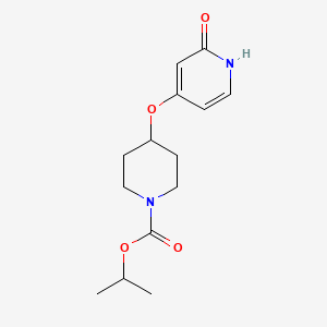 molecular formula C14H20N2O4 B8393616 Isopropyl 4-(2-oxo-1,2-dihydropyridin-4-yloxy)piperidine-1-carboxylate 
