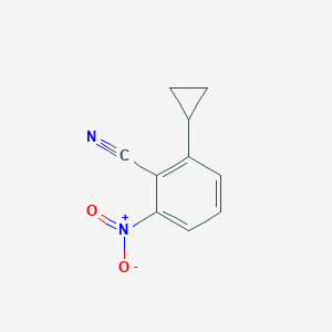 molecular formula C10H8N2O2 B8393628 2-Nitro-6-cyclopropylbenzonitrile 