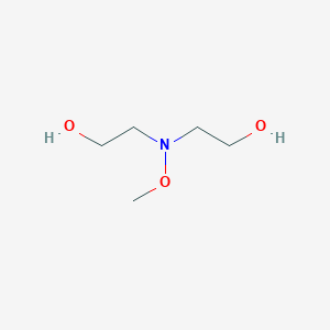 molecular formula C5H13NO3 B8393631 2-[(2-Hydroxy-ethyl)-methoxy-amino]-ethanol 