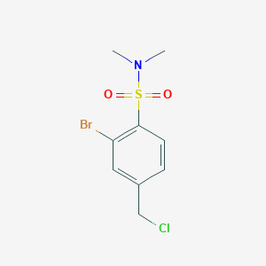 molecular formula C9H11BrClNO2S B8393638 3-Bromo-4-(N,N-dimethylsulfamoyl)benzyl Chloride 