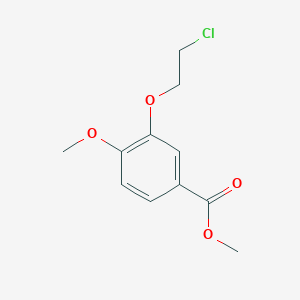 molecular formula C11H13ClO4 B8393717 Methyl 3-(2-chloroethoxy)-4-methoxybenzoate 