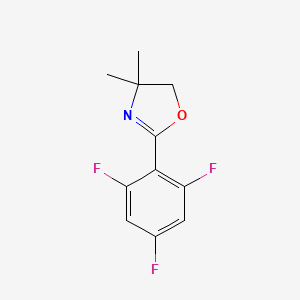 molecular formula C11H10F3NO B8393727 4,4-Dimethyl-2-(2,4,6-trifluoro-phenyl)-4,5-dihydro-oxazole 