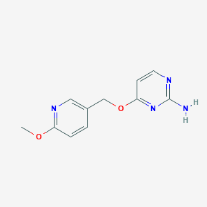 molecular formula C11H12N4O2 B8393788 4-(6-Methoxy-pyridin-3-ylmethoxy)-pyrimidin-2-ylamine 
