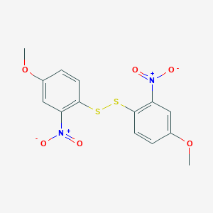 molecular formula C14H12N2O6S2 B083938 Disulfide, bis(4-methoxy-2-nitrophenyl) CAS No. 14371-84-7