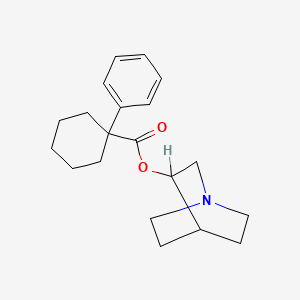 molecular formula C20H27NO2 B8393809 1-Azabicyclo[2.2.2]octan-3-yl 1-phenylcyclohexane-1-carboxylate 