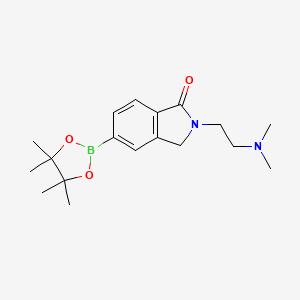 molecular formula C18H27BN2O3 B8393831 2-[2-(Dimethylamino)ethyl]-5-(4,4,5,5-tetramethyl-1,3,2-dioxaborolan-2-yl)isoindolin-1-one 