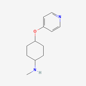 molecular formula C12H18N2O B8393835 N-Methyl-4-(pyridin-4-yloxy)cyclohexanamine 