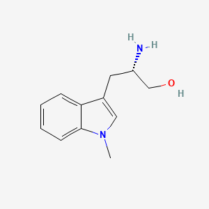 molecular formula C12H16N2O B8393841 (S)-2-(N-methylindol-3-ylmethyl)-2-aminoethanol 