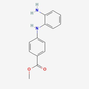 molecular formula C14H14N2O2 B8393850 4-(2-Aminophenylamino)benzoic acid methyl ester 