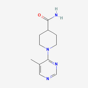 molecular formula C11H16N4O B8393872 1-(5-Methylpyrimidin-4-yl)piperidine-4-carboxamide 