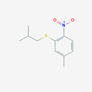 molecular formula C11H15NO2S B8393873 3-(Isobutylsulfanyl)-4-nitrotoluene 