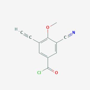 molecular formula C11H6ClNO2 B8393883 3-Cyano-5-ethynyl-4-methoxybenzoyl chloride 