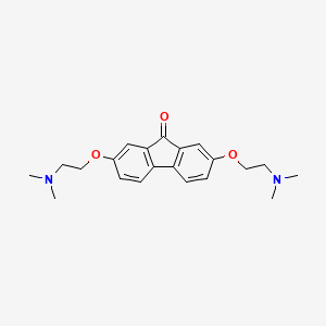 molecular formula C21H26N2O3 B8393914 2,7-Bis[2-(dimethylamino)ethoxy]fluoren-9-one 