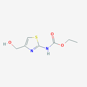 molecular formula C7H10N2O3S B8393917 Ethyl 4-(hydroxymethyl)-1,3-thiazol-2-ylcarbamate 