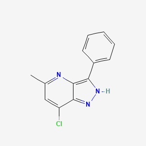 molecular formula C13H10ClN3 B8393927 7-chloro-5-methyl-3-phenyl-1H-pyrazolo[4,3-b]pyridine 