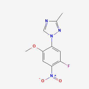 1-(5-fluoro-2-methoxy-4-nitrophenyl)-3-methyl-1H-1,2,4-triazole