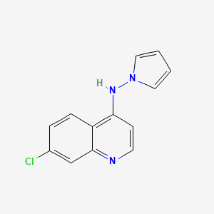 molecular formula C13H10ClN3 B8393940 7-chloro-N-pyrrol-1-ylquinolin-4-amine 