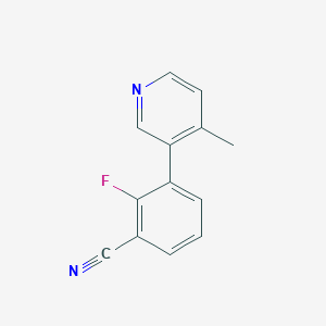molecular formula C13H9FN2 B8393944 2-Fluoro-3-(4-methylpyridin-3-yl)benzonitrile 