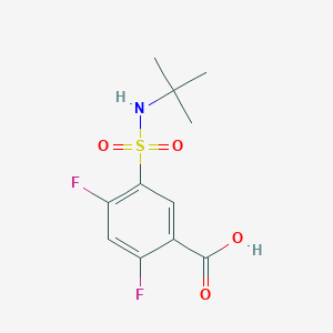 molecular formula C11H13F2NO4S B8393957 5-{[(1,1-Dimethylethyl)amino]sulfonyl}-2,4-difluorobenzoic acid 