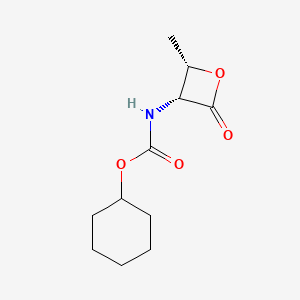 molecular formula C11H17NO4 B8393965 Cyclohexyl-N-[(2S,3R)-2-methyl-4-oxooxetan-3-yl]-carbamate 