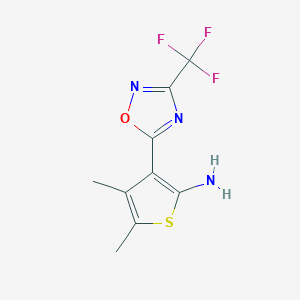 4,5-Dimethyl-3-(3-trifluoromethyl-[1,2,4]oxadiazol-5-yl)-thiophen-2-ylamine
