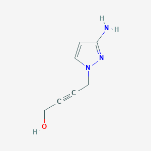 molecular formula C7H9N3O B8394018 4-(3-Amino-pyrazol-1-yl)-but-2-yn-1-ol 
