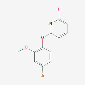 molecular formula C12H9BrFNO2 B8394024 2-(4-Bromo-2-methoxyphenoxy)-6-fluoropyridine 