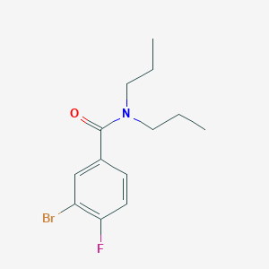 molecular formula C13H17BrFNO B8394038 3-Bromo-4-fluoro-N,N-dipropylbenzamide 