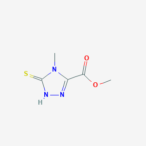 molecular formula C5H7N3O2S B8394130 methyl 5-mercapto-4-methyl-4H-1,2,4-triazole-3-carboxylate CAS No. 68984-32-7