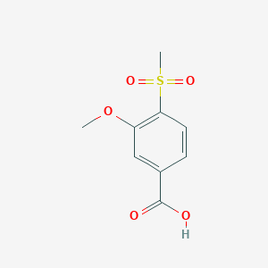 molecular formula C9H10O5S B8394135 3-Methoxy-4-methylsulfonyl-benzoic acid 