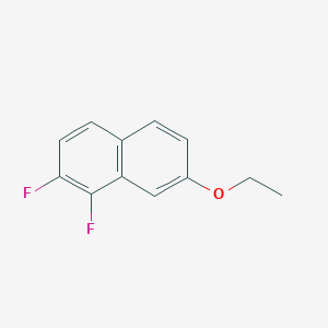 molecular formula C12H10F2O B8394181 7-Ethoxy-1,2-difluoronaphthalene 