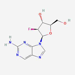 molecular formula C10H12FN5O3 B8394203 2-Aminopurine-9-beta-d-(2'-deoxy-2'-fluoro)arabino-riboside 