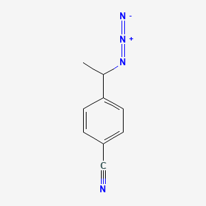 molecular formula C9H8N4 B8394209 4-(1-Azidoethyl)benzonitrile 