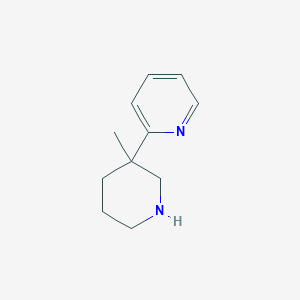 molecular formula C11H16N2 B8394223 3-Methyl-3-(2-pyridinyl)piperidine 