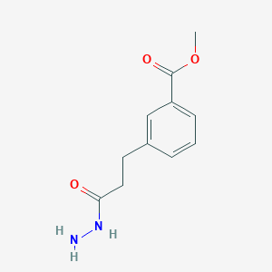 molecular formula C11H14N2O3 B8394236 Methyl 3-(3-hydrazino-3-oxopropyl)benzoate 