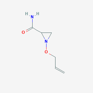 molecular formula C6H10N2O2 B8394257 1-Allyloxyaziridine-2-carboxamide 