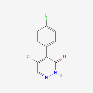 molecular formula C10H6Cl2N2O B8394281 5-chloro-4-(4-chlorophenyl)pyridazin-3(2H)-one 