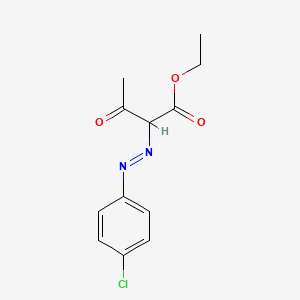 molecular formula C12H13ClN2O3 B8394317 2-((p-Chlorophenyl)azo)-3-oxobutyric acid ethyl ester CAS No. 5869-60-3